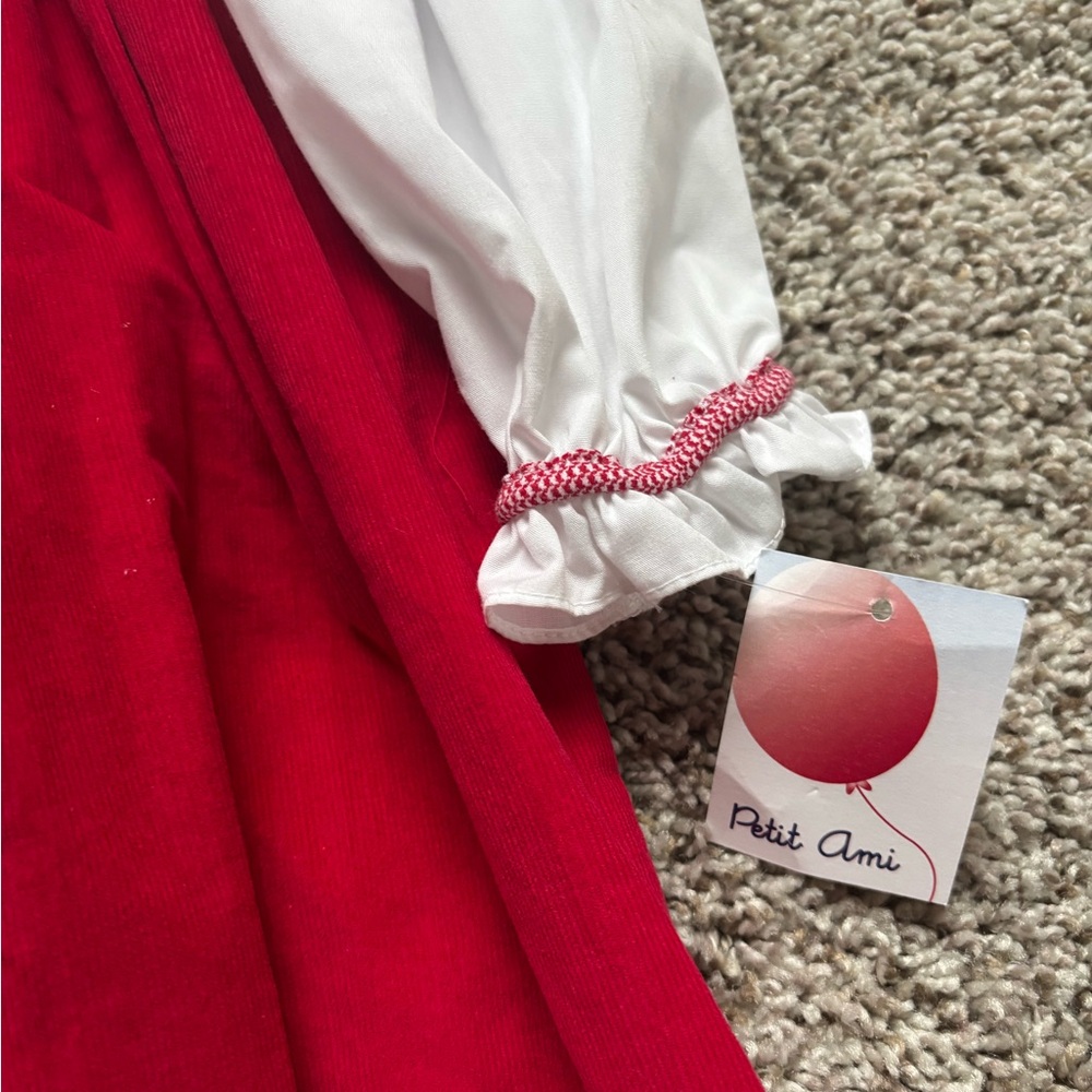 Petit Ami Red and White Kids Costume Dress - Picture 2 of 3